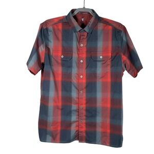 Kuhl Response Shirt Mens Large Plaid Lightweight Short Sleeve Button Up Hiking